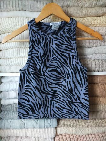 Débardeur noir et mauve femme sport stradivarius S