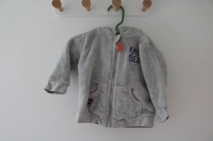 Ensemble haut/jogging Mes petits cailloux et gilet Tex 6 mois - photo numéro 9