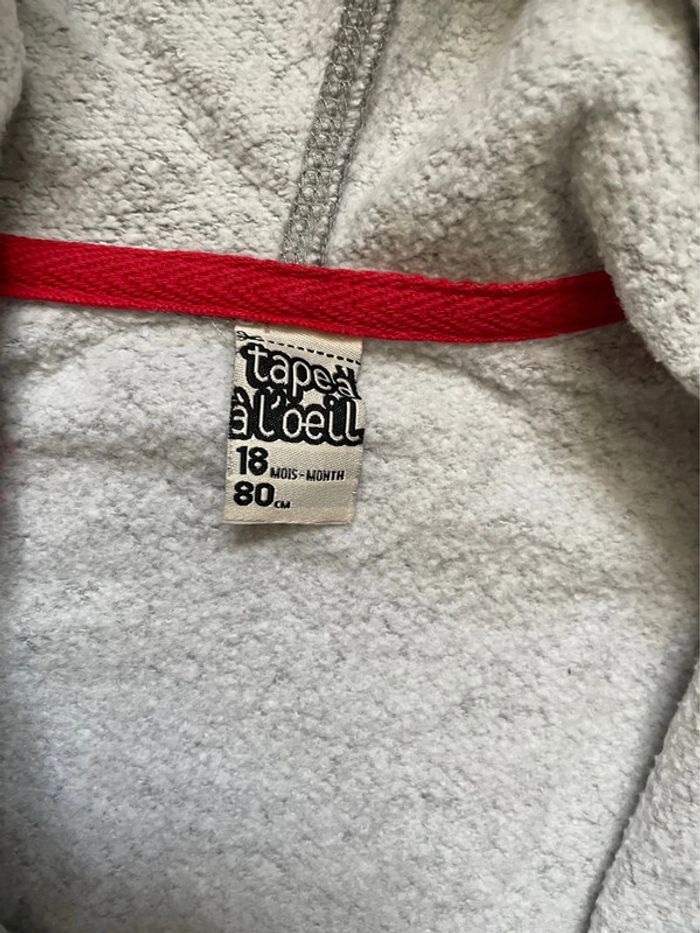Sweat zippé Tape à l’œil 18 mois - photo numéro 2