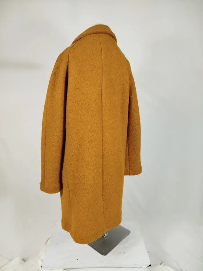 Manteau oversize moutarde - Laine mélangé Promod A264 - photo numéro 3