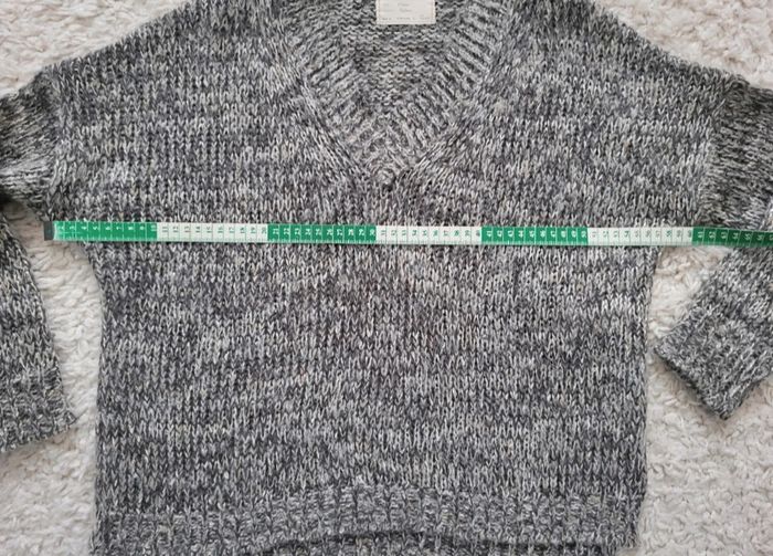 Pull col V gris beige chiné Springfield Taille S ou 36 - photo numéro 13