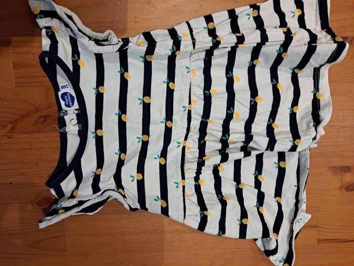 Robe marinière citron - photo numéro 2