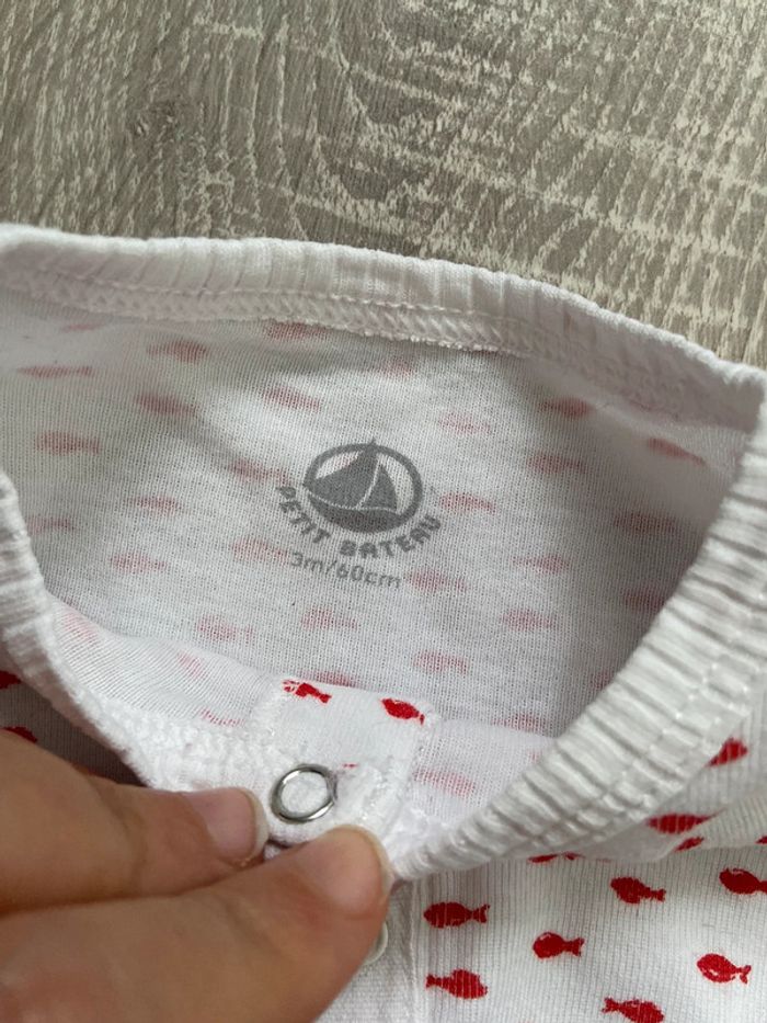 Ensemble pyjama 2 pièce petit bateau mixte 3 mois - photo numéro 3