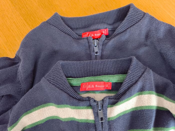 🦎 Lot de 2 gilets zippés avec poches - Tissaìa - 8 ans 🦎 - photo numéro 6