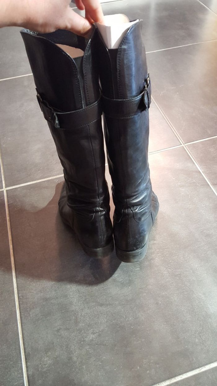 Bottes noire cuir taille 39 - photo numéro 3
