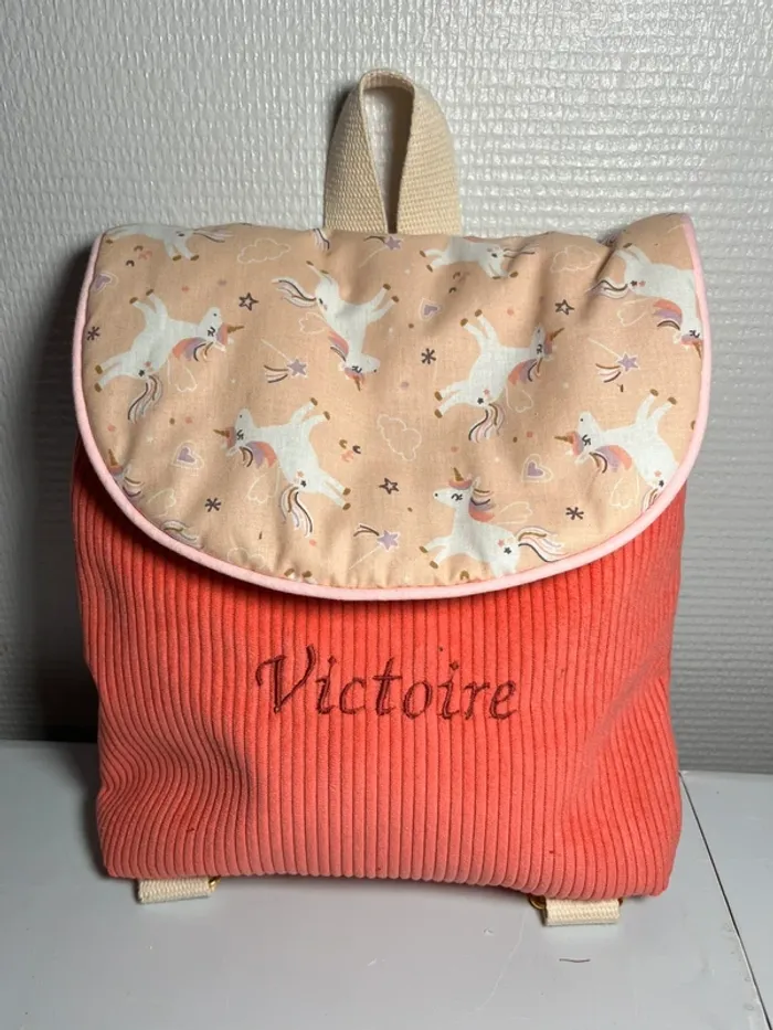 Sac à dos maternelle nounou velours perso - photo numéro 6