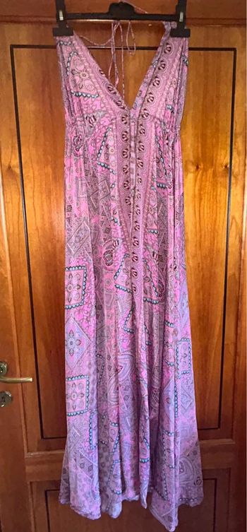 Robe décolletée été soie April Vintage taille unique