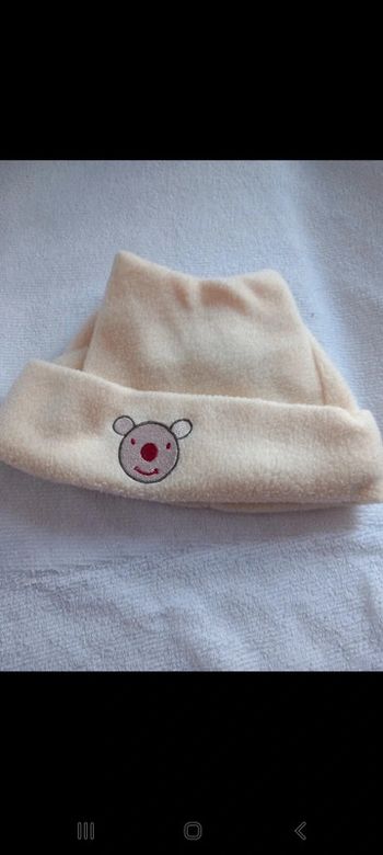 🧣bonnet polaire avec doublure pour bébé 1an