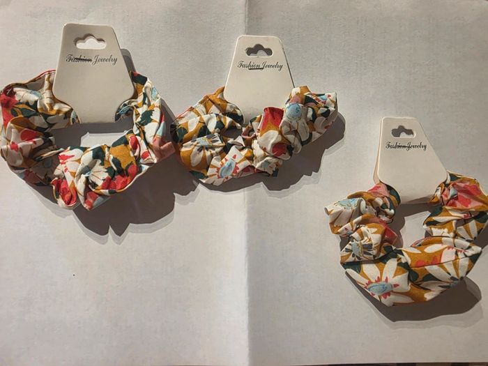 Lot de 3 chouchous floral