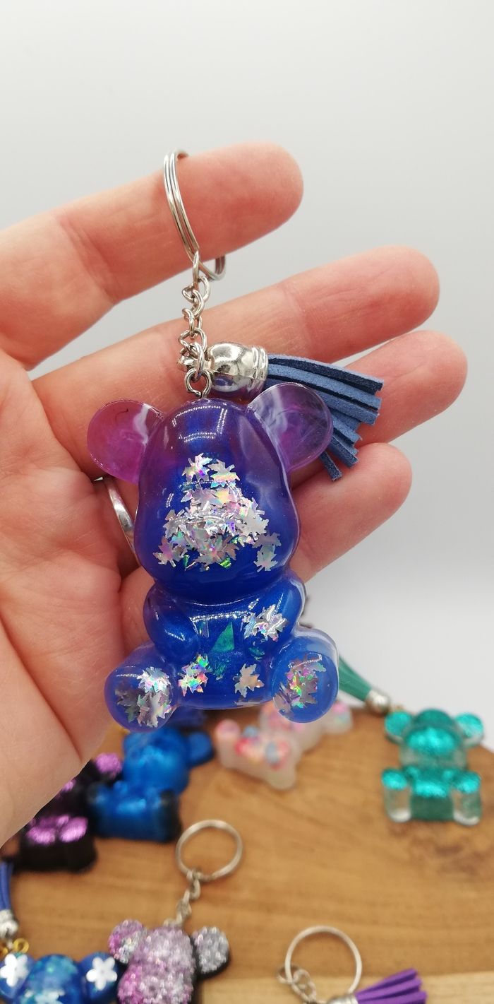 Porte-clef ourson résine 52 mm - photo numéro 3