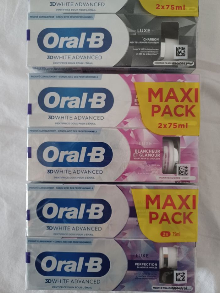 Lot de 6 dentifrices Oral B  luxe - photo numéro 3