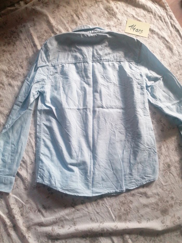 Chemise mango 13 14 ans bleu - photo numéro 4