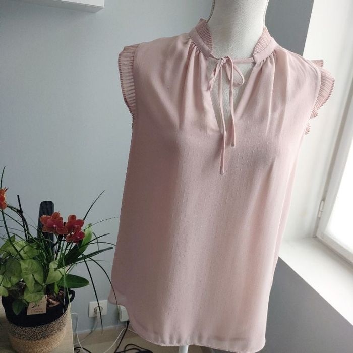 Haut voile rose pâle