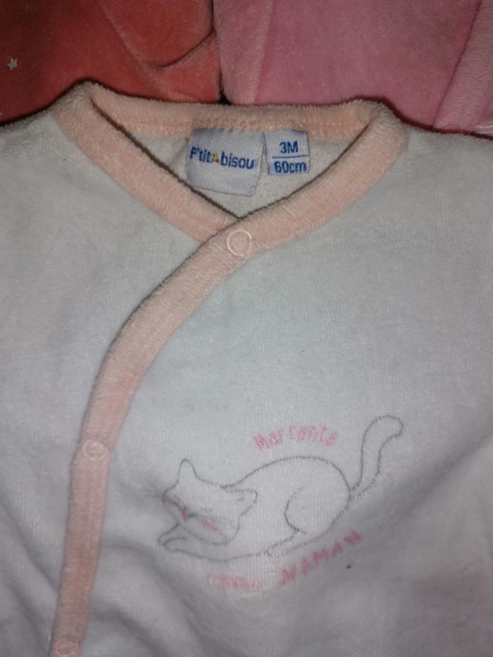 Lot pyjama chaud 3 mois fille - photo numéro 3