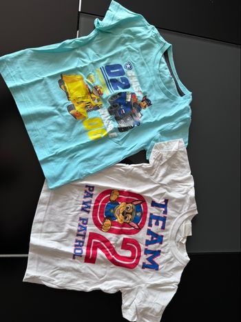 Lot 2 t-shirt 3 ans Pat Patrouille bleu et blanc