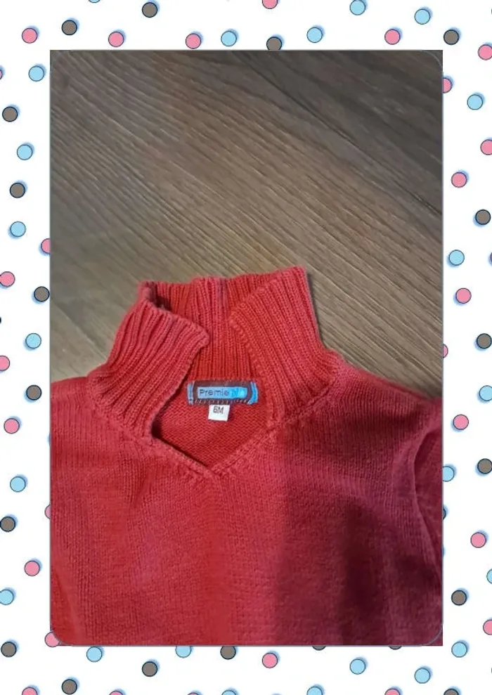 Pull rouge 6 mois - photo numéro 2