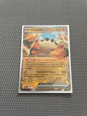Carte Pokémon Craparoi EX 120/197 Flammes Obsidiennes FR