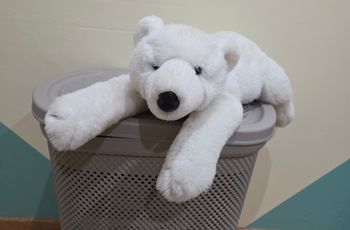 Grande  peluche ours blanc
