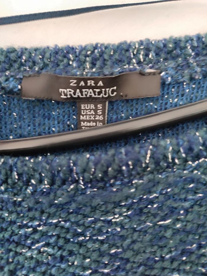 Pull bleue marine scintillant argenté - photo numéro 2
