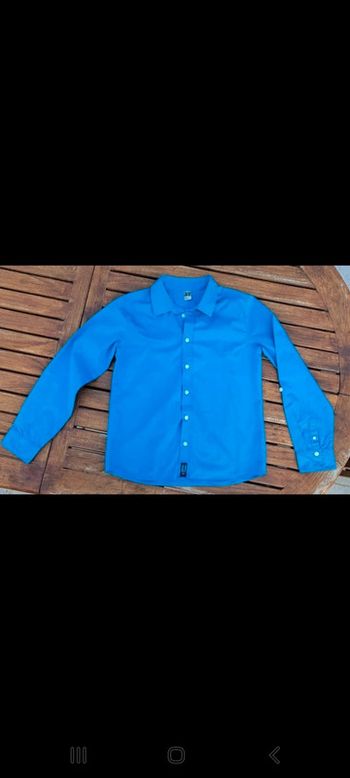 Chemise unie bleu Tape à l'œil taille 12 ans