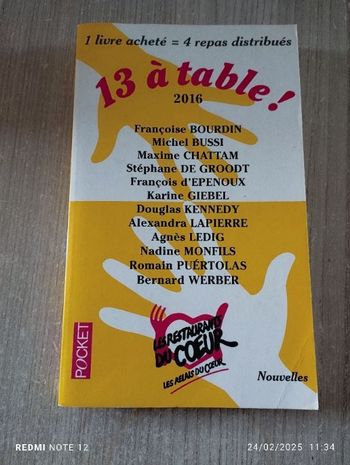 13 à table 2016