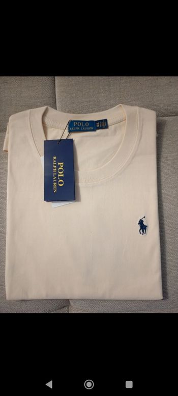 Tee-shirt beige Ralph Lauren taille M