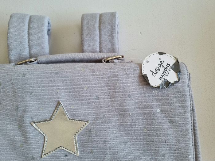 Cartable gris avec étoiles Maison du Monde neuf - photo numéro 3
