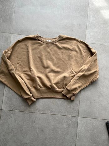 Sweat pull beige marron