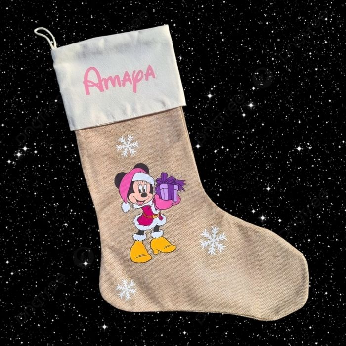 Chaussette de Noël personnalisée minnie