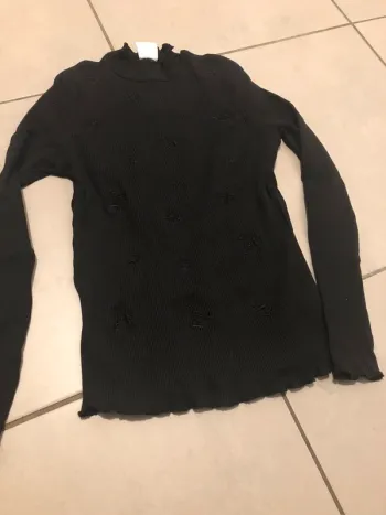 Teeshirt côtelé à motif
