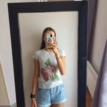 Tee-shirt manches courtes framboise