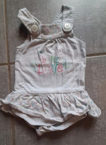 Salopette bodie fille petit kimbaloo 3 mois