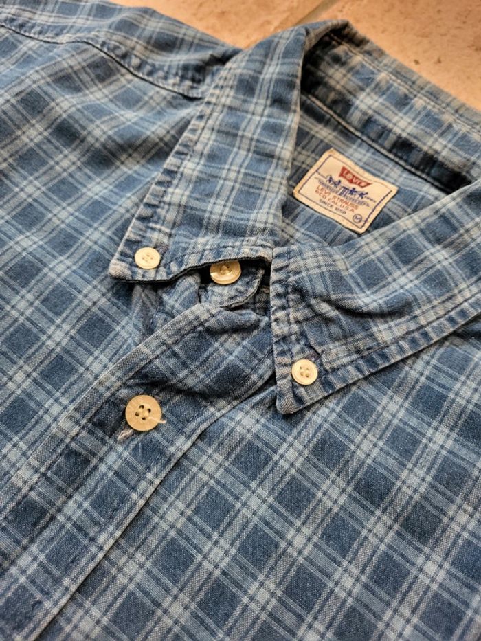 Chemise Levi's bleue à carreaux 100% coton - M - photo numéro 7