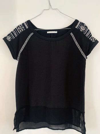 T-shirt noir femme Gémo taille S