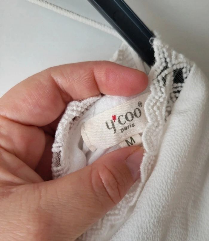 🌼 Jolie blouse femme taille 38, Y'Coo Paris (Blanc) 🌼 - photo numéro 7