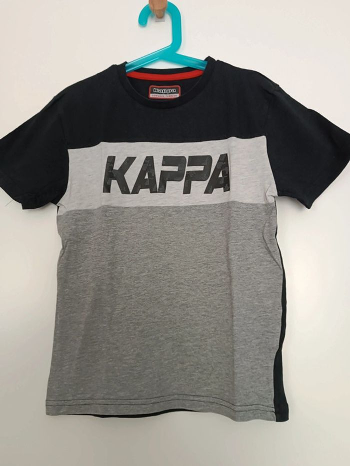 Tee-shirt kappa , noir , gris et blanc