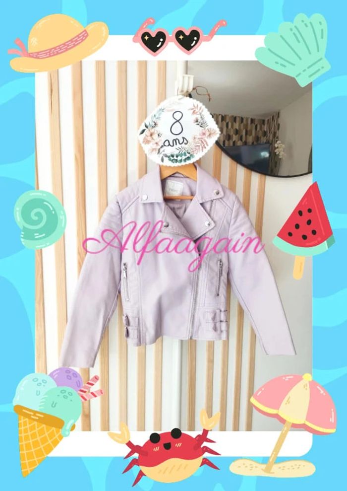 Veste perfecto mauve next 8ans neuf