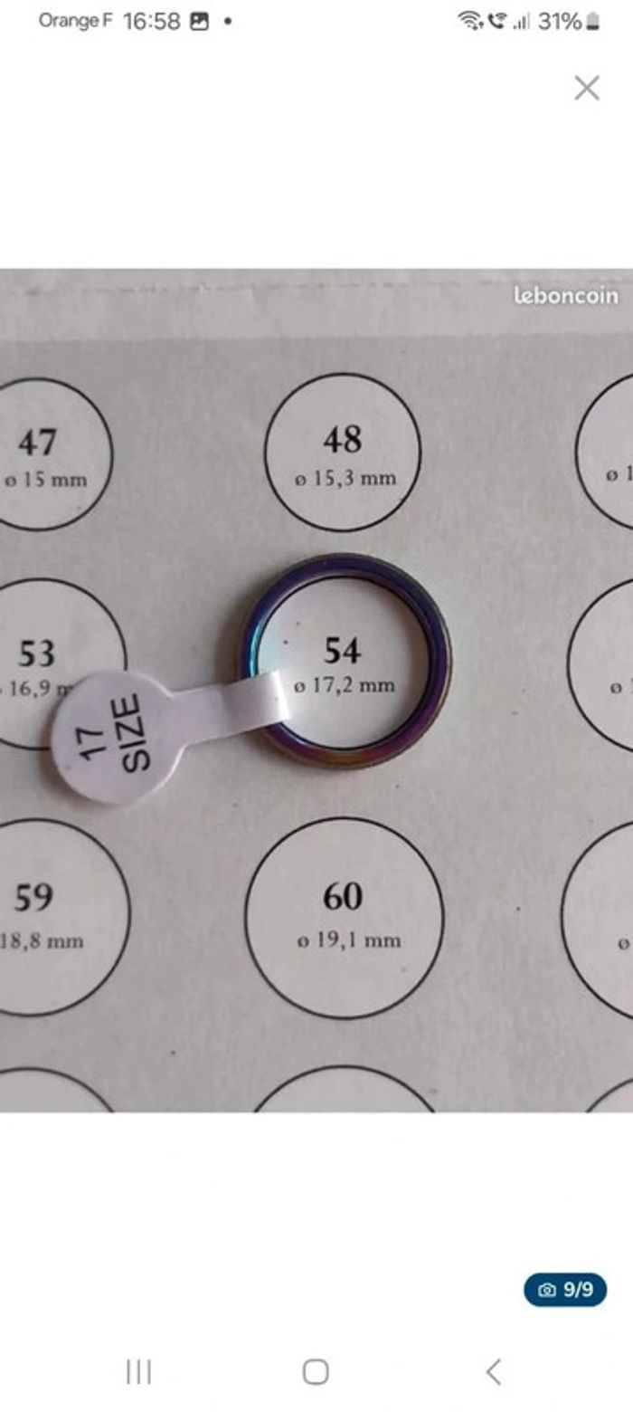 Bague Multicolore taille 17 (54) - photo numéro 6