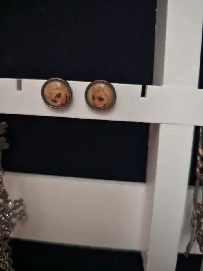 Boucles d'oreilles disney frozen/reine des neiges/elsa - photo numéro 3