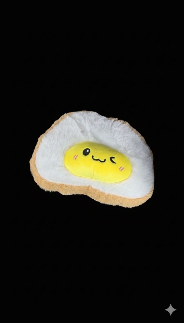Peluche Œuf au Plat Kawaii - Style Gudetama - Adorable et Douce