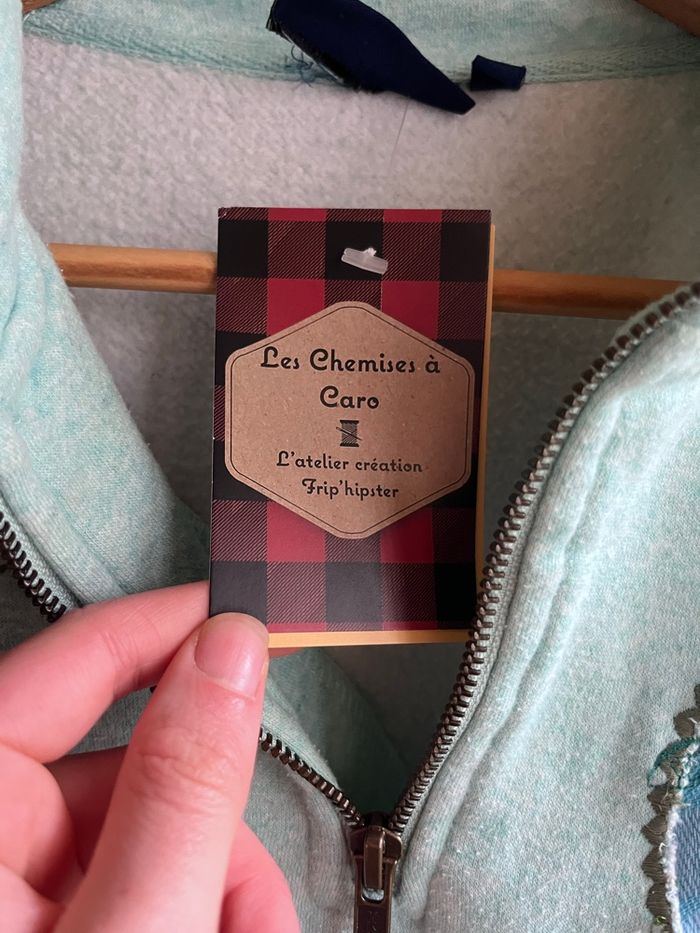 Sweat camionneur upcycling friperie - TU - photo numéro 3