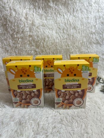 Lot de 5 boîtes de céréales Bledina