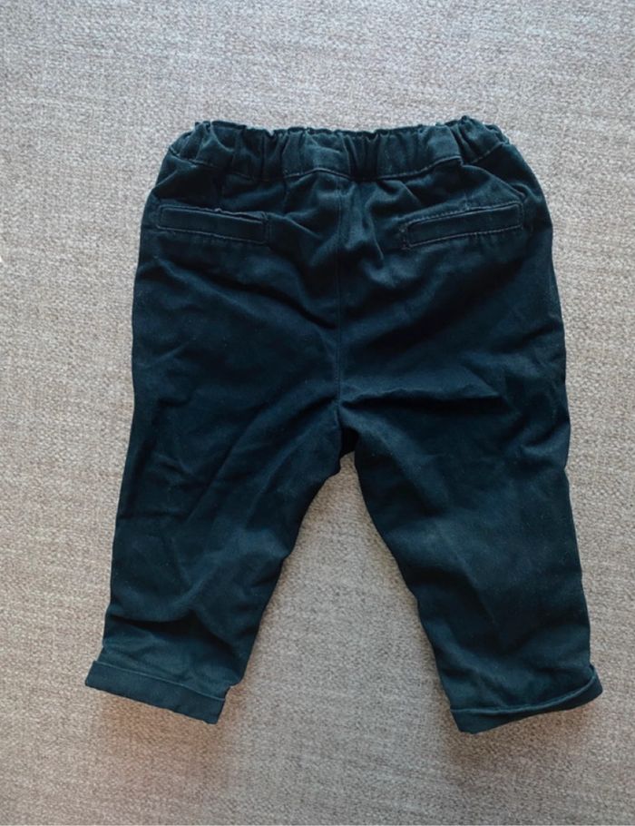 Pantalon noir kiabi garçon taille 9 mois - photo numéro 2