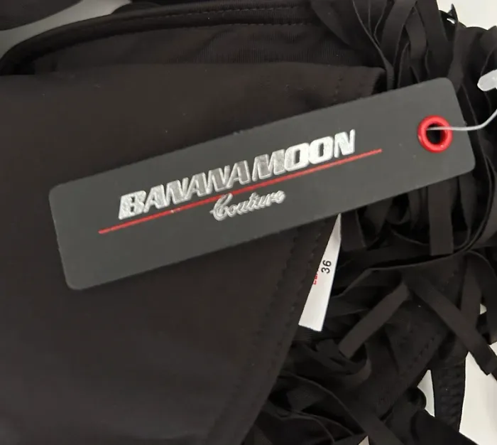 Maillot de bain noir sexy frange T36 - photo numéro 4