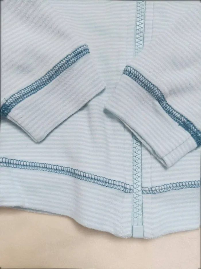 Sweat zippé à capuche réversible garçon 6 mois - photo numéro 3