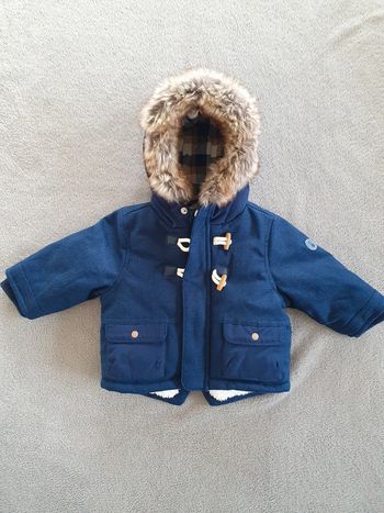 Manteau à capuche chaud bleu hiver