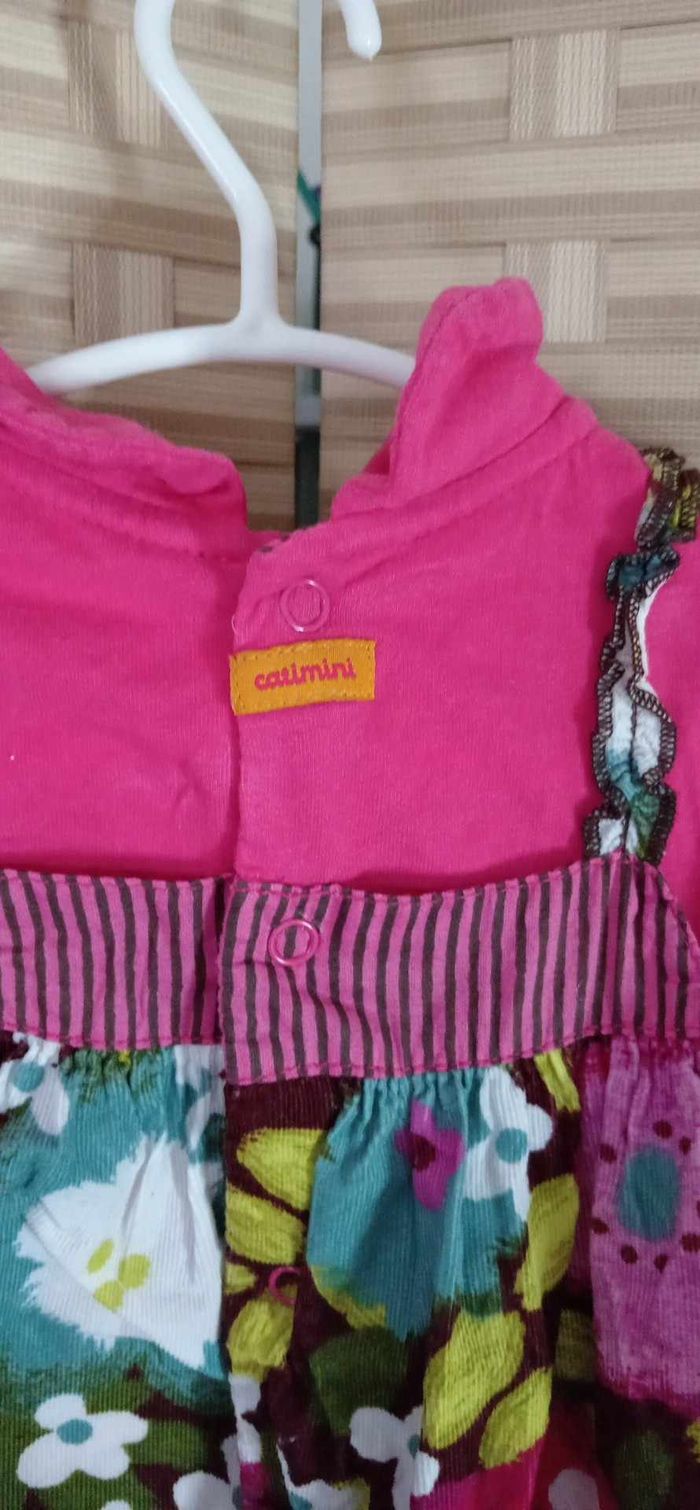 Robe fleurie doublée taille 3 mois marque catimini - photo numéro 2