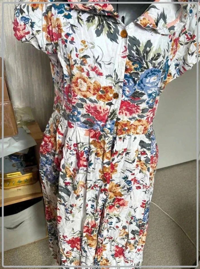 Magnifique  robe  fleurie taille 40/L  marque  canda - photo numéro 4