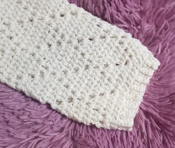 Pull blanc cassé au crochet - photo numéro 3