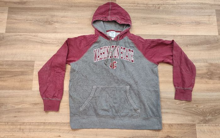Vêtement Homme Sweatshirts Sweats pull à capuche rouge et gris Champion taille XL #Retrostreet - photo numéro 2